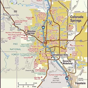 Colorado Springs area map