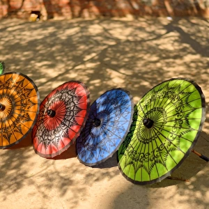 Colourful umbrellas of Myanmar