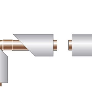 Digital illustration of insulation on joined pipes