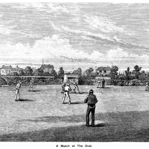 The Oval Cricket Ground, London 1855 Print The Oval Cricket Ground, London 1855 Print