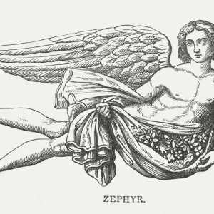 Zephyr - Greek God of the West Wind Print (1878) Zephyr - Greek God of the West Wind Print (1878)