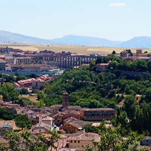 Distant view on old city of Segovia, Spain