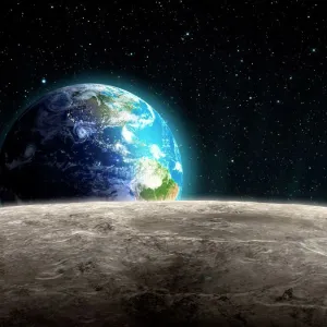 Earthrise from the Moon, artwork