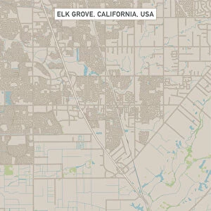 Elk Grove California US City Street Map