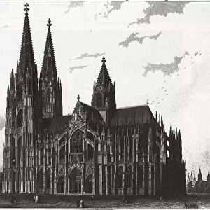 Engraving: Cologne Cathedral