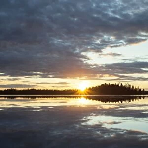 Evening atmosphere at Kashwitna Lake near Willow, Alaska, United States