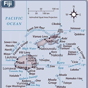 Fiji Country Map