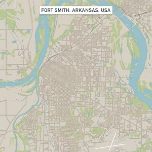 Fort Smith Arkansas US City Street Map