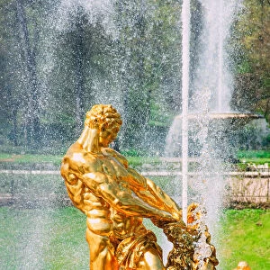 The fountain with the statue of Samson, Peterhof