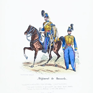 French Hussars Cavalry and Infantry