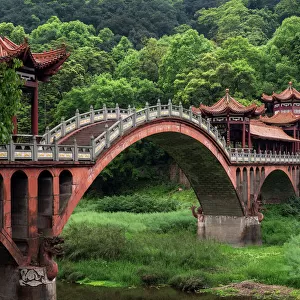 Haoshang Bridge near Leshan Giant Buddha, Sichuan province, China