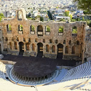 The Acropolis of Athens Cushion Collection: Odeon of Herodes Atticus Theatre