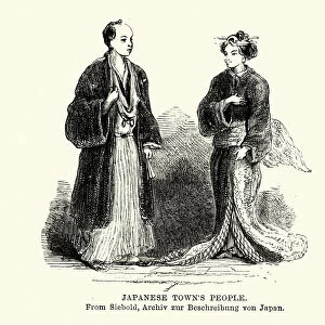Historical fashions, Man and Woman of Japan, 19th Century