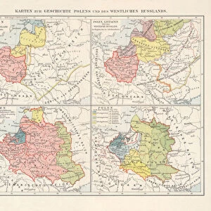 Historical maps of Poland, Prussia, Lithuania and Western Russia