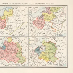World Map Art Prints: Lithuania