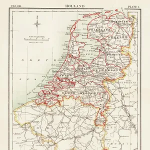 World Map Art Prints: Netherlands