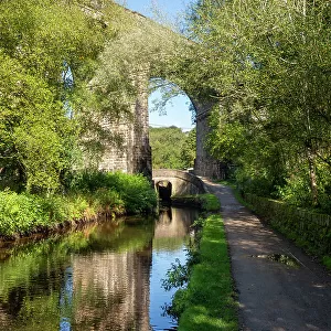 The Huddersfield Narrow Canal near Uppermill, Oldham, Greater Manchester
