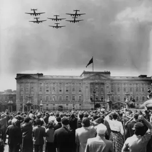 Shackletons of RAF Coastal Command Fly Past Print Shackletons of RAF Coastal Command Fly Past Print