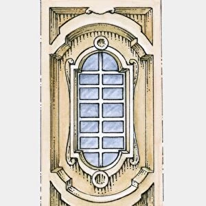 Illustration of 18th Century rococo window