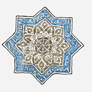 Illustration of Iznic tile