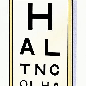 Illustration of sight test chart