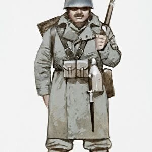 Illustration of World War Two Italian soldier