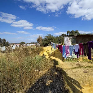 Informal Settlement of Shanty Houses in South Africa Built on Radioactive Uranium Tailings Dump, Tudor Shaft, Krugersdorp, Gauteng Province, South Africa