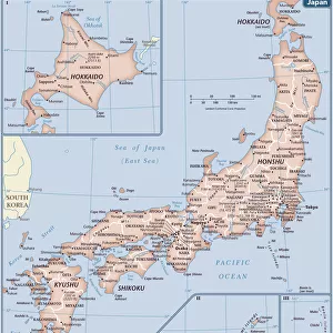 Japan Premium Framed Print Collection: Maps