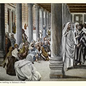 Jesus Walks in the Portico of Solomon, New testament art