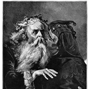 King Lear and the fool engraving 1892