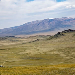 Landscape and topography of region, near Tolbo village, Khara Khoto, Bayan-olgii Province, Mongolia