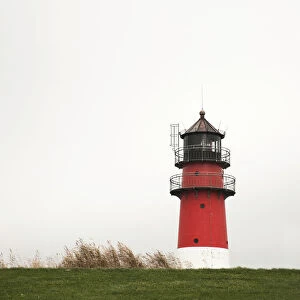 Lighthouse in the North Sea resort of Buesum, Busum, Dithmarschen, Schleswig-Holstein, Germany