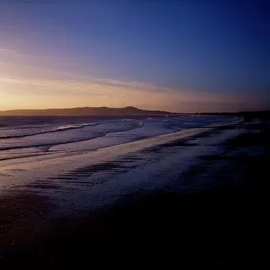 Malahide Beach and Howth Head at sunrise, Co Dublin, Ireland