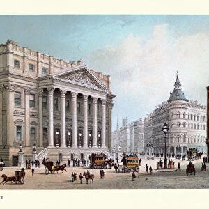 Mansion House, Victorian London Architecture, 19th Century Art print
