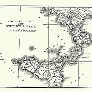 Map of Ancient Sicily and Southern Italy