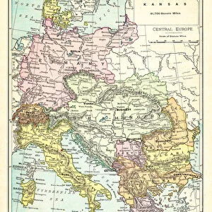 Map of Central Europe 1895