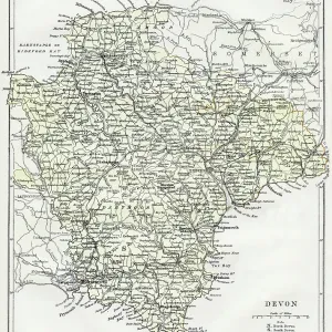 Map of Devon 1883