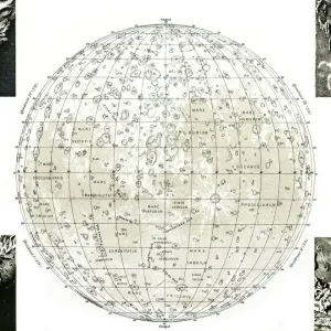 Lunar Map Antique Print - Celestial Maps Lunar Map Antique Print - Celestial Maps