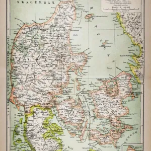 Denmark Map Print - Fine Art Storehouse Illustration Denmark Map Print - Fine Art Storehouse Illustration