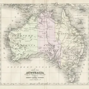 1893 Johnson's Universal Cyclopedia Australia Map Print 1893 Johnson's Universal Cyclopedia Australia Map Print