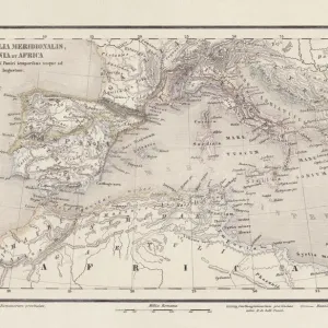 Ancient Roman Republic and Carthage Map Print (218-201 BC) Ancient Roman Republic and Carthage Map Print (218-201 BC)