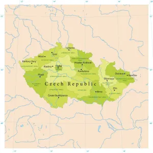 Czech Republic Vector Map Highly Detailed CMYK Print Ready Czech Republic Vector Map Highly Detailed CMYK Print Ready
