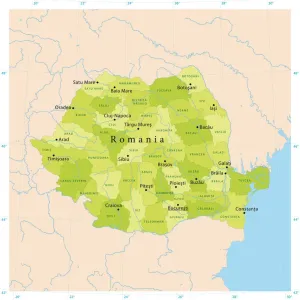 Highly Detailed Romania Vector Map Print Quality EPS File Highly Detailed Romania Vector Map Print Quality EPS File