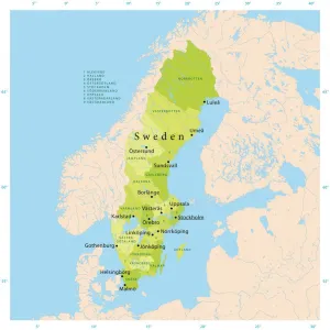 Highly Detailed Sweden Vector Map for Print Highly Detailed Sweden Vector Map for Print