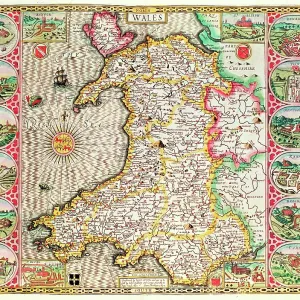 Private Collection Wales Print by Jodocus Hondius Private Collection Wales Print by Jodocus Hondius