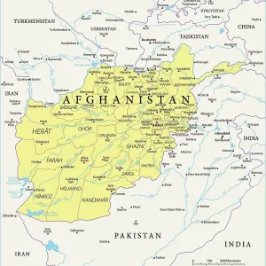 Afghanistan Reference Map Print - South-Central Asia Details Afghanistan Reference Map Print - South-Central Asia Details