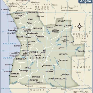 Fine Art Storehouse Print of Angola 2011 Reference Map Fine Art Storehouse Print of Angola 2011 Reference Map
