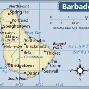 Barbados Country Map Print 2011 Edition Reference Maps Barbados Country Map Print 2011 Edition Reference Maps