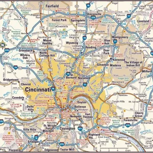 Cincinnati, Ohio Area Reference Map Print 2011 Edition Cincinnati, Ohio Area Reference Map Print 2011 Edition