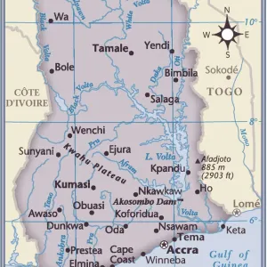 Ghana Country Map 2011 Print (Reference Maps) Ghana Country Map 2011 Print (Reference Maps)